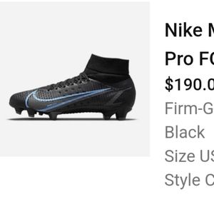 Nike Mercurial Superfly Pro FG Size 9 Mens/10.5 Women's